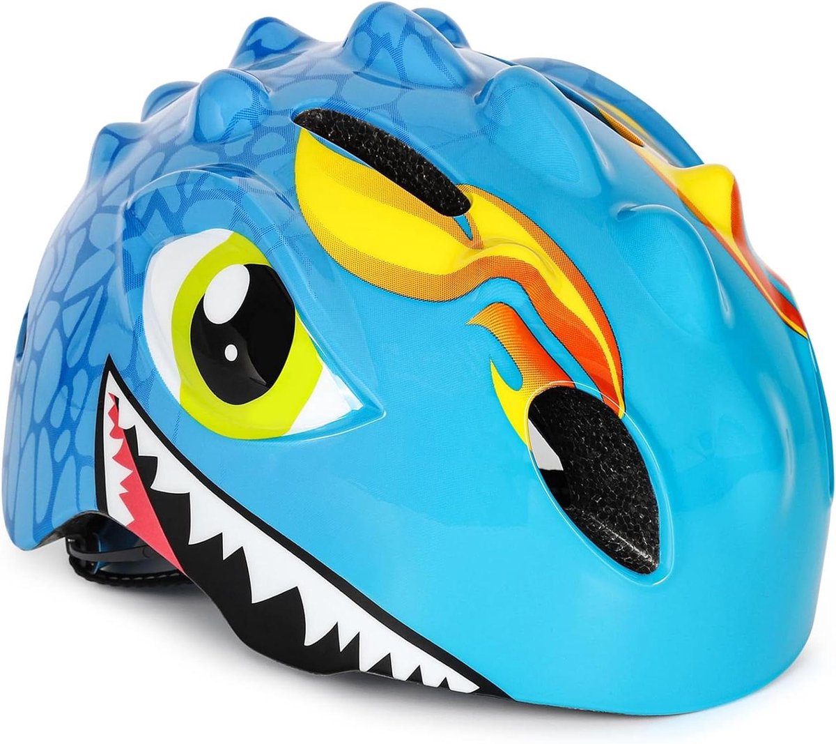 Kinderfietshelm - Cartoon helm - Veilig fietsen - Verstelbare pasvorm - 50-54 cm - Blauw