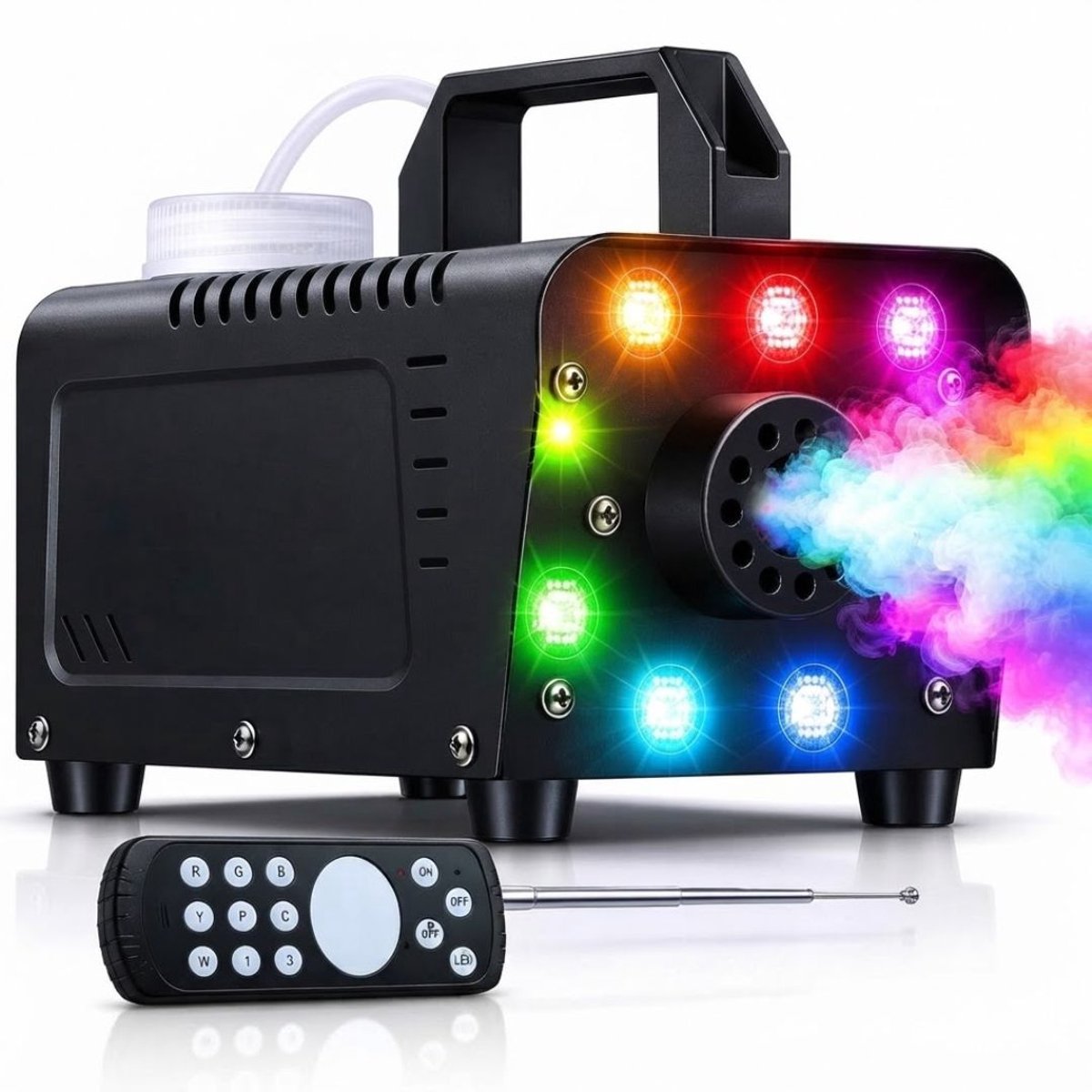 JCP® Rookmachine - Mist Machine - Party Rookmachine - Zwart - 26cm x 17cm x 15cm