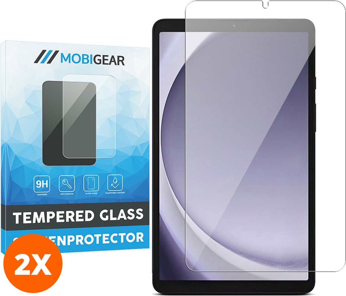Mobigear Screenprotector geschikt voor Samsung Galaxy Tab A9 (2023) Glazen | Mobigear Screenprotector - Case Friendly (2-Pack)