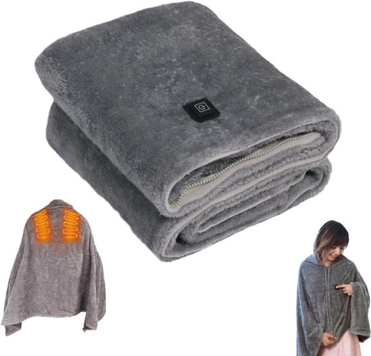 Verwarmde Deken - Elektrische Sjaal - Thuis en Buiten - Zachte Polar Fleece - 150x80cm