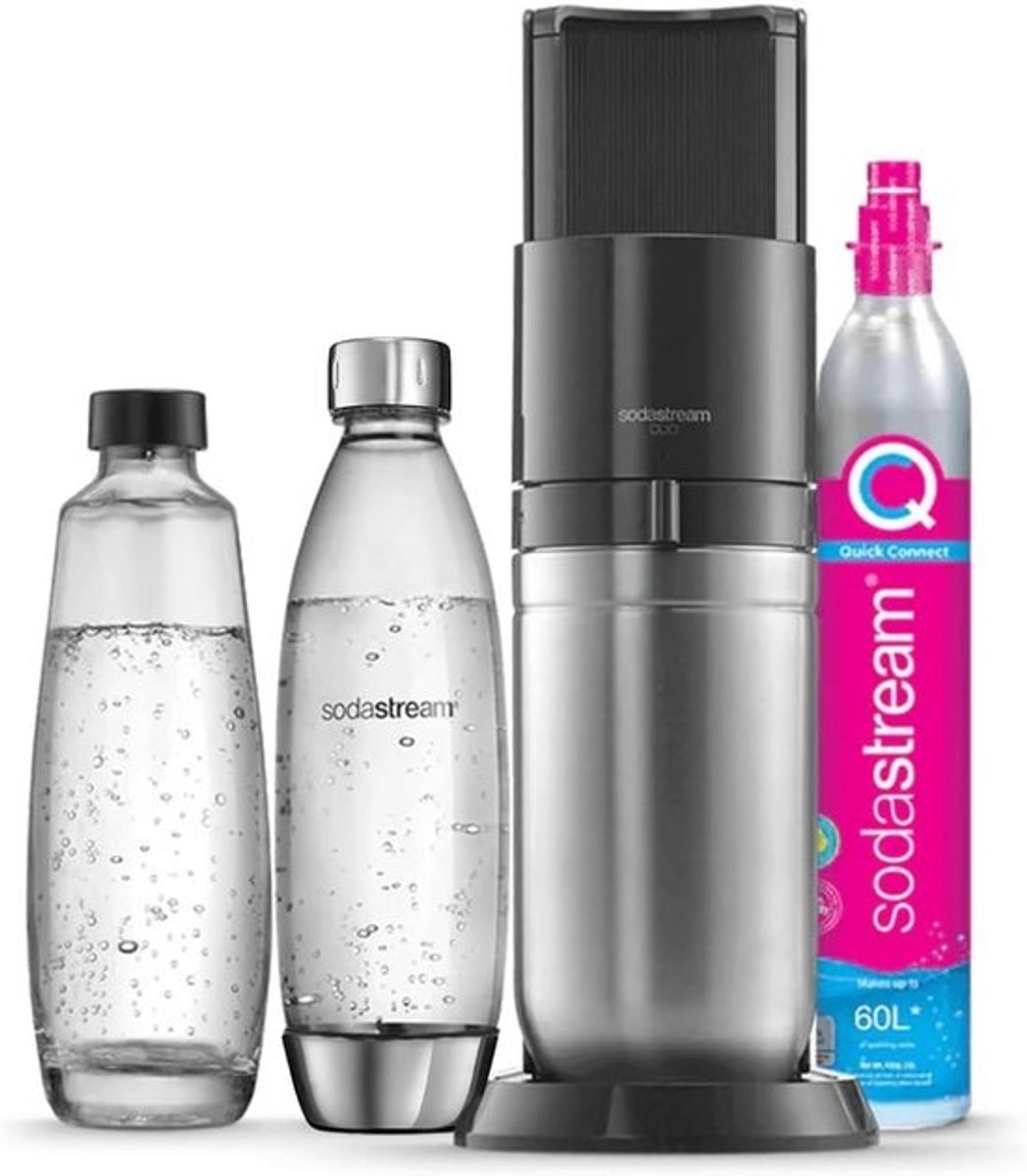 Bruiswater Maker - Zelf Soda Maken - Verfrissende Drankjes - Dubbel Gebruik Flessen - 31 x 15.8 x 44 cm