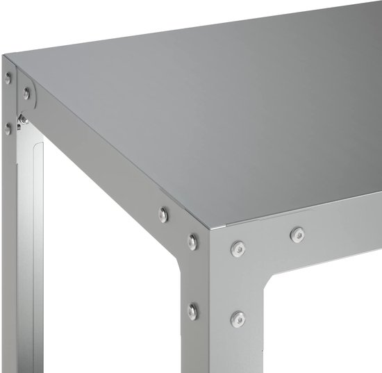 vidaXL - Planttafel - 100 - x - 50 - x - 80 - cm - Gegalvaniseerd - staal - zilver — afbeelding 2