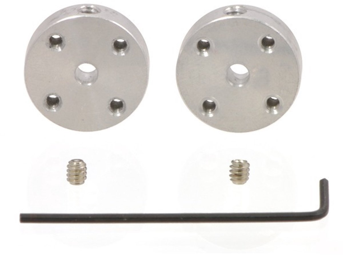 aluminium montagehub voor 3 mm as, 2-56 gaten (2-pack) Pololu 1079