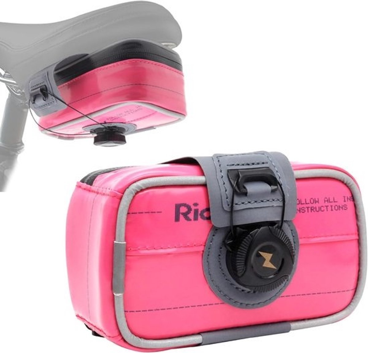 Fietszadeltas - Fietstas - Fietsen - Waterdicht BOA systeem - 06 liter - Roze