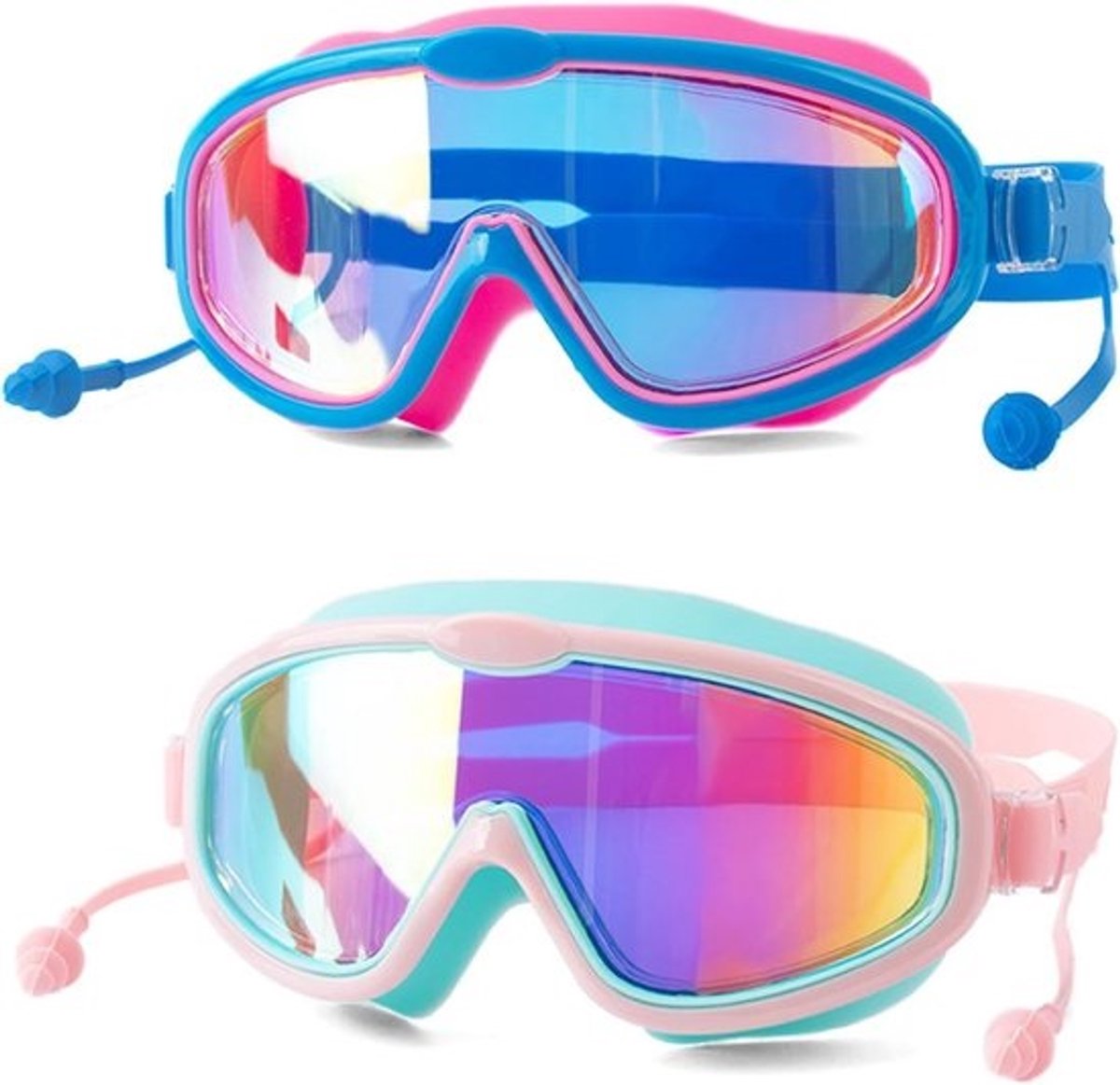 2-Pack Zwembrillen voor Kinderen - Anti-condens & Zacht Siliconen Frame - Zwembril voor Jongens en Meisjes (3-15 jaar)