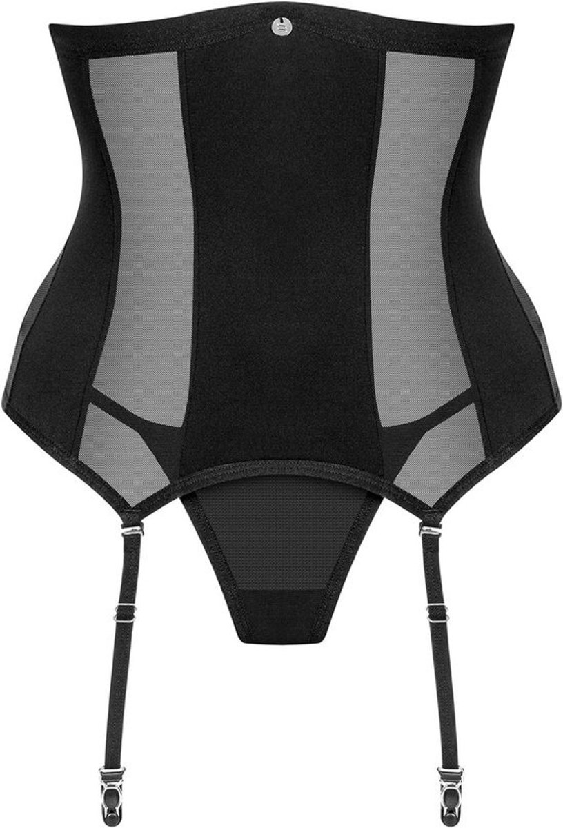 Verleidelijke 3-delige Lingerieset met Corsage, Tanga en Satijnen Blinddoek