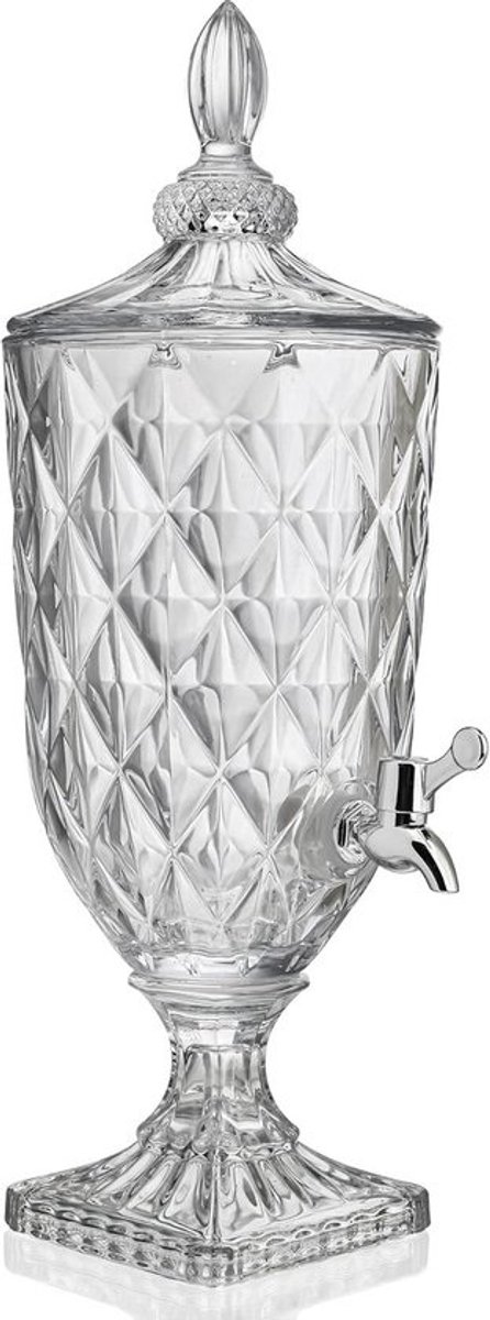 0,8 Gallon Glazen Drinkdispenser met Spigot - voor Iced Tea & Limonade - Brede Mond & Deksel - 3 Liter Party Drinkkan voor Feesten, Bruiloften & Bar Decoratie