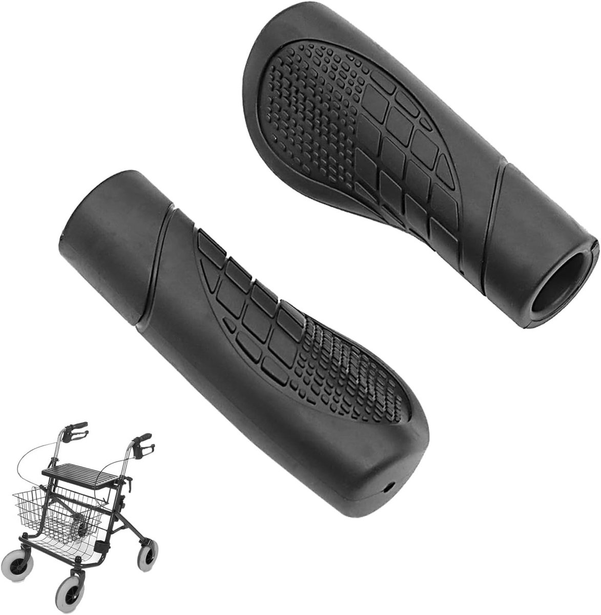 Ergonomisch Vormgegeven Roller Handgrepen, 2 Stuks, Antislip Comfort Kussen voor Ouderen en Blessures, 2.2 cm