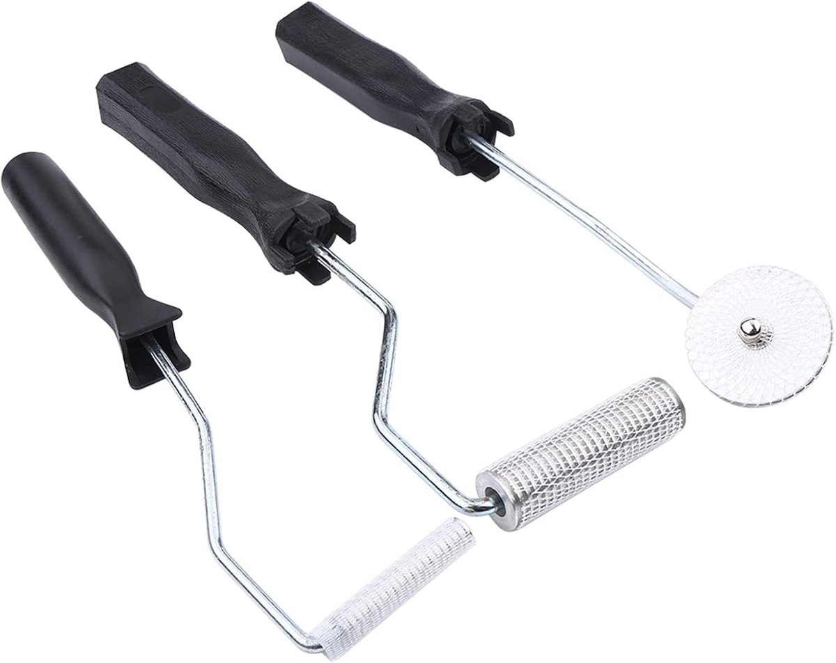 Set van 3 Fiberglass Rollers voor Lamineren, Ideaal voor Resin, Bad en Boot Reparatie met ABS Handvat