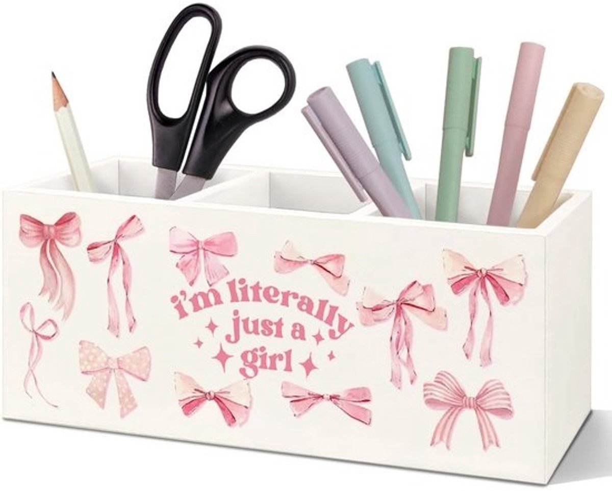 Houten Desktop Organizer Bureau Caddy - Potloodhouder voor Kantoor, School en Make-up
