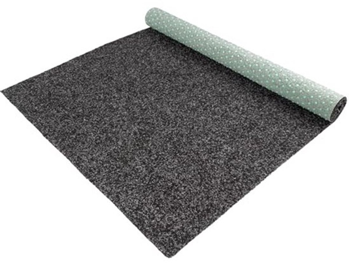 Grastapijt voor buiten - Antraciet, 1,33m x 1,50m - Vliesgazon met noppen voor balkon, terras en zwembad