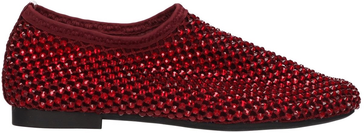 La Strada Ballerina Bordeaux Met Steentjes - Damesschoenen - Maat - 39