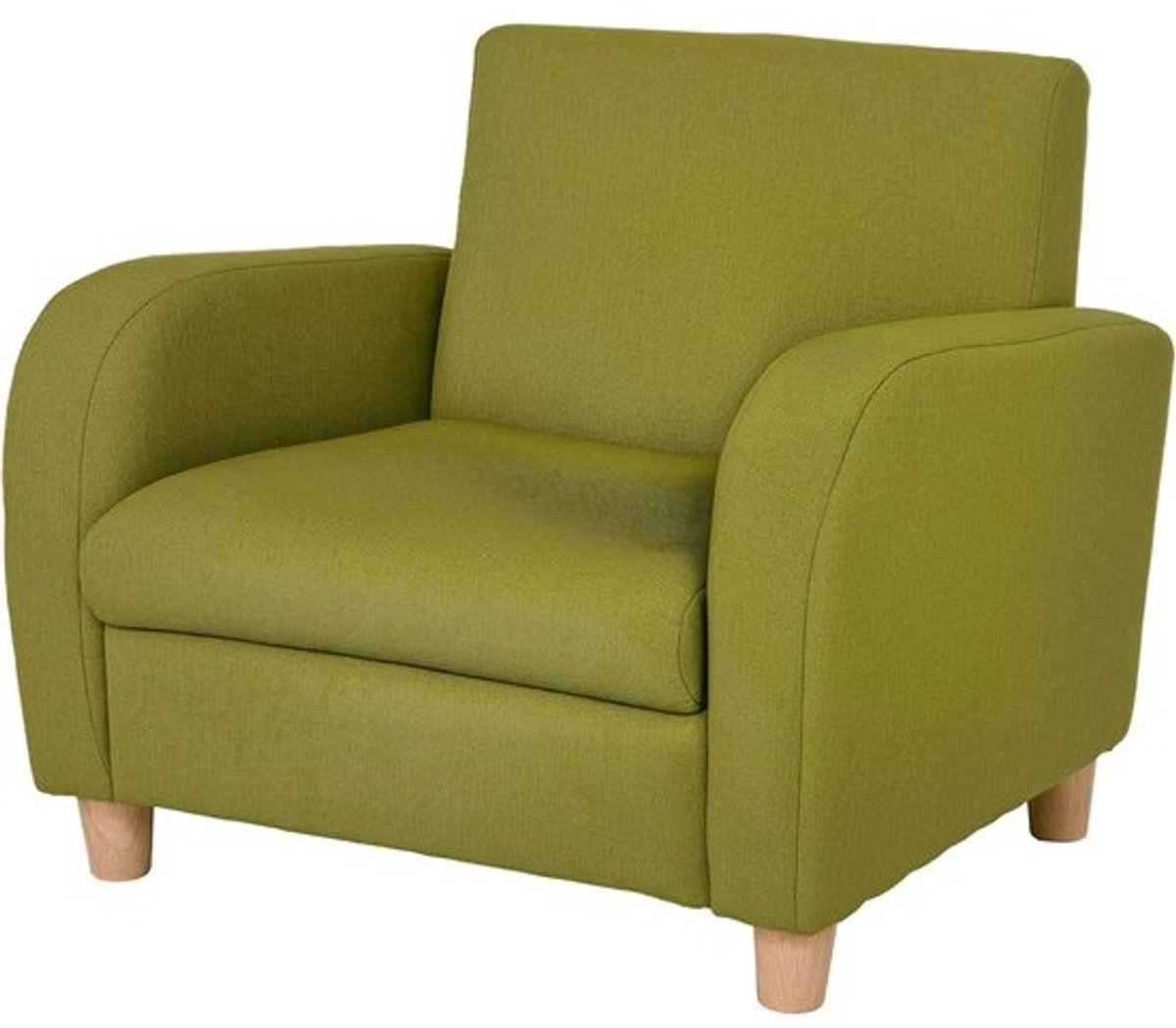 Kinderfauteuil Peuter Stoel Houten Frame Anti-Slip Benen Hoge Rug Slaapkamer Meubels