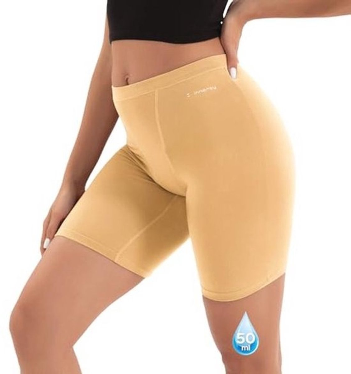 INNERSY Menstruatie-ondergoed, sterke bloeding, fietsbroek, damesbroek onder jurk, rok, anti-schuren