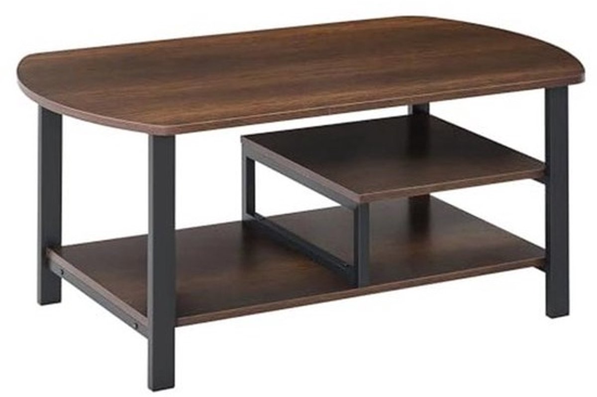 Koffietafel met Opbergruimte - Industrieel Stijl - Bruin - 100x60x46 cm