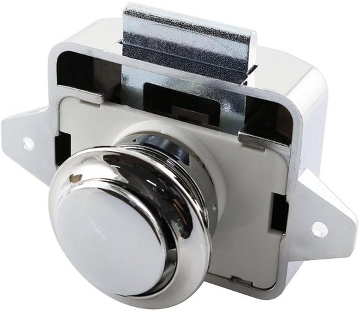 Drukknop Slot voor Kast, Lade en Deur, Keyless Klink voor Caravan, Camper en Thuis - 26mm