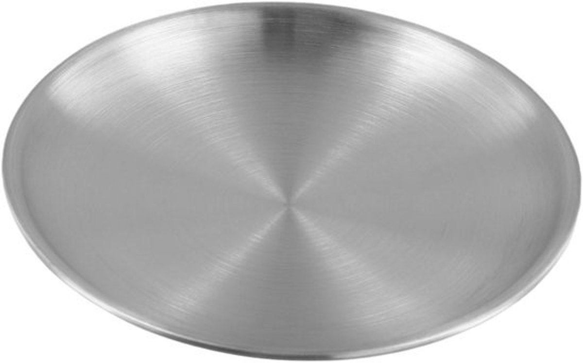 Set van 5 RVS Borden - Ø 14 t/m 26 cm - Serveerschalen voor Keuken en Buiten