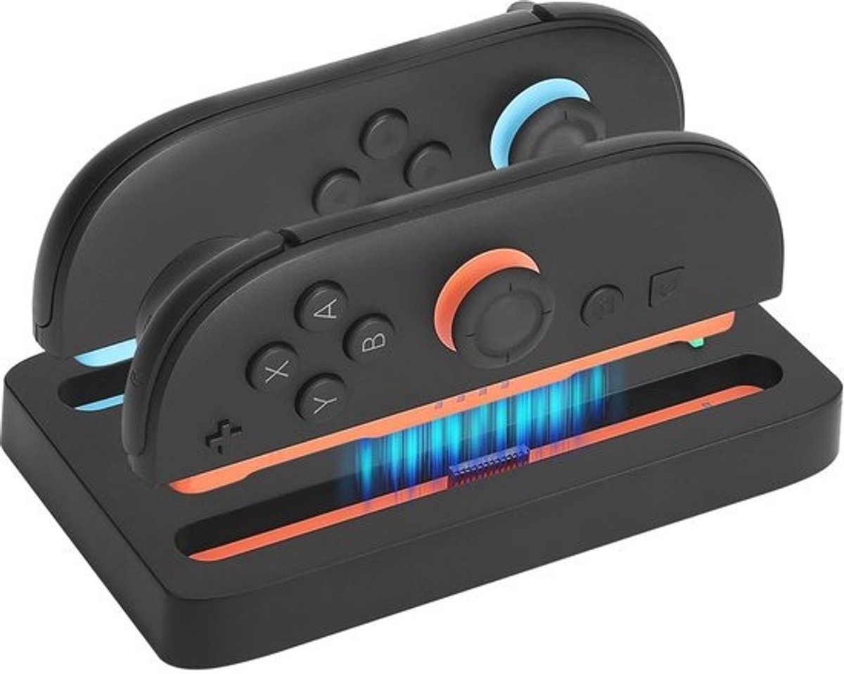 Compact Oplaaddock voor Switch 2 - Snel opladen van 2 Joy-Con controllers met Type C kabel