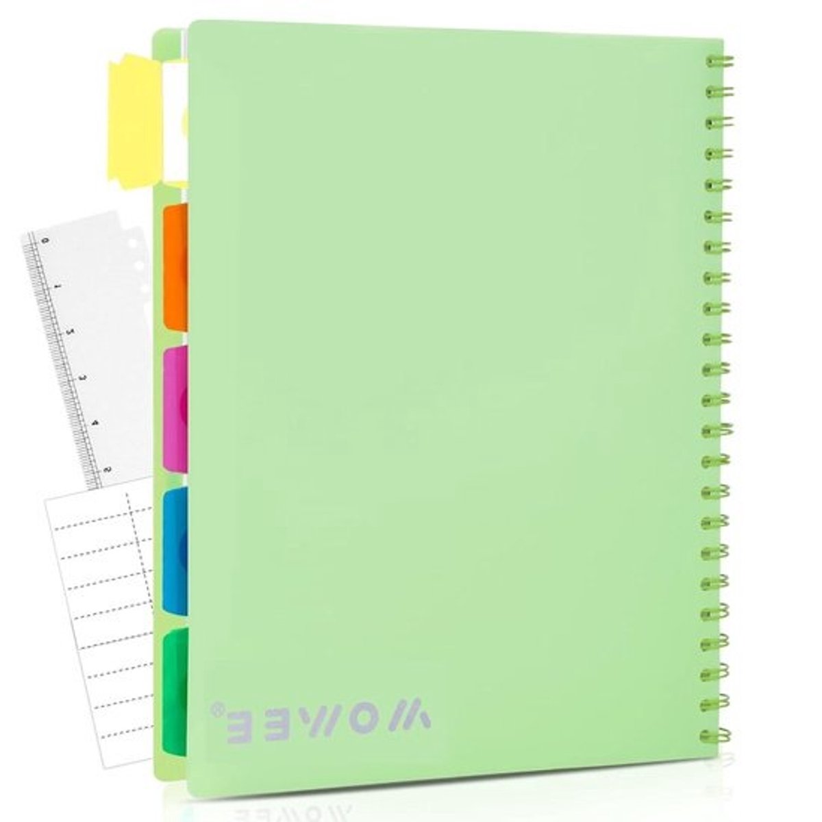 Spiraal Notitieboek - Collegeboek 5 vakken - Schrijven en Organiseren - Met Scheidingsvakken - 100 Vel - Niet gespecificeerd