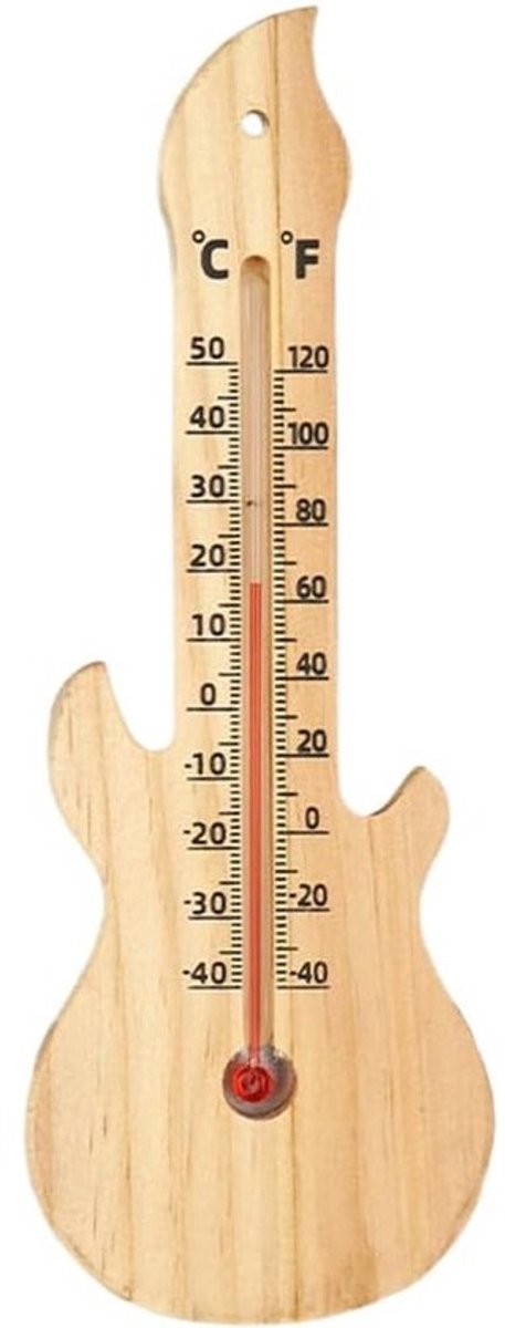 Analoge Houten Vochtigheidsmeter en Thermometer voor Binnen en Buiten - Nauwkeurige Temperatuur en Luchtvochtigheid Aflezen