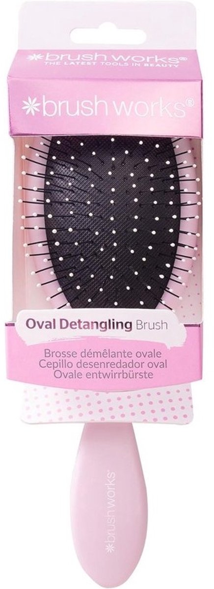 Ovale Ontwarrende Haarborstel - Roze voor Glad en Knoopvrij Haar