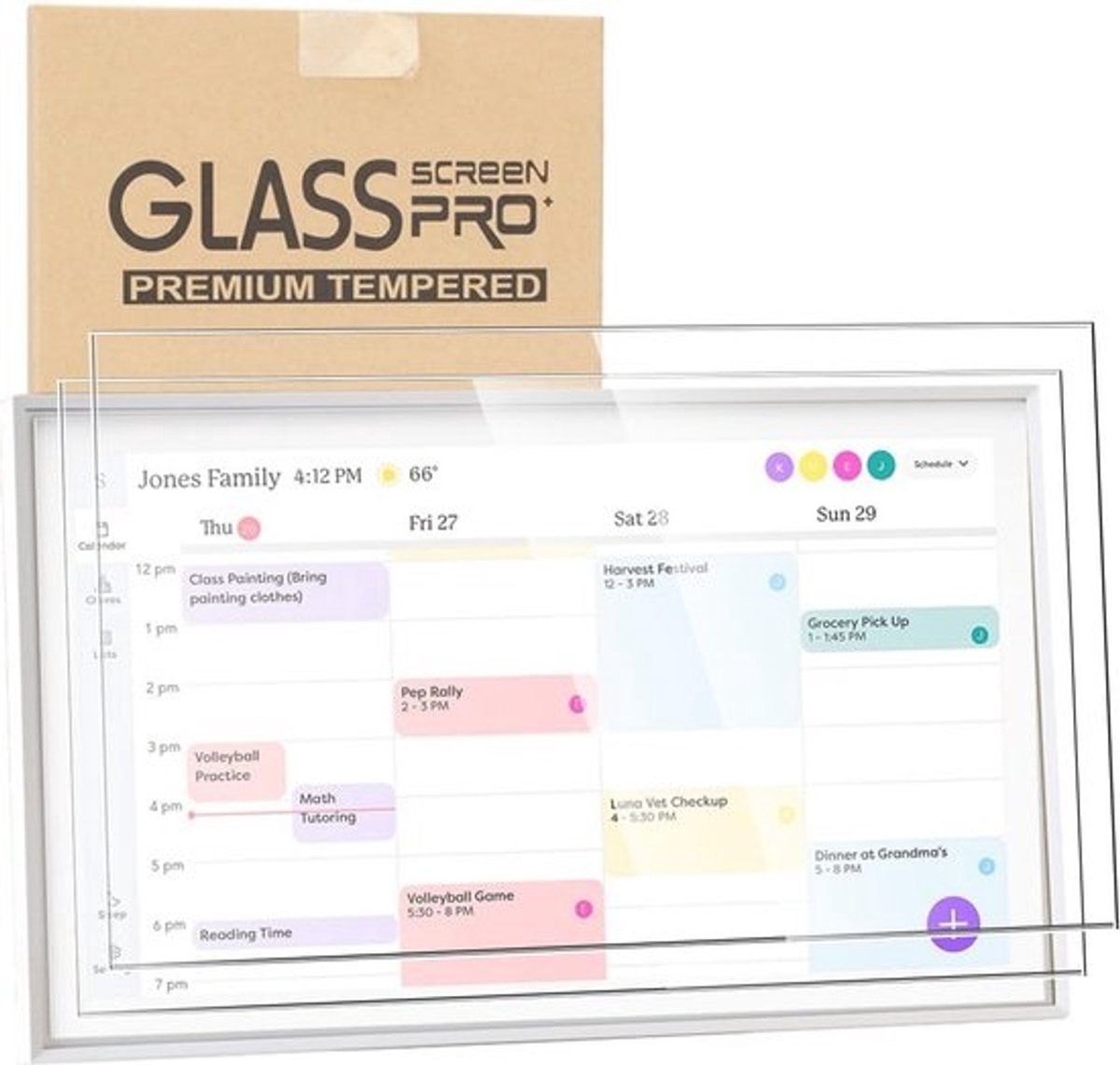 2x Gehard Glas Schermbeschermer voor 15 inch Dakraam Kalender