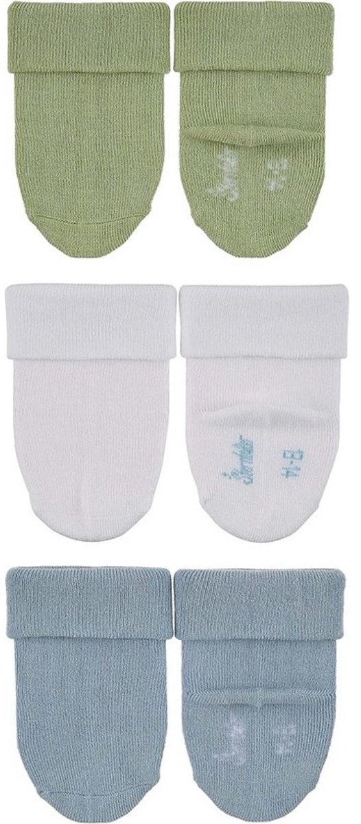 3 stuks babystompe sokken bamboe sokken lichtblauw
