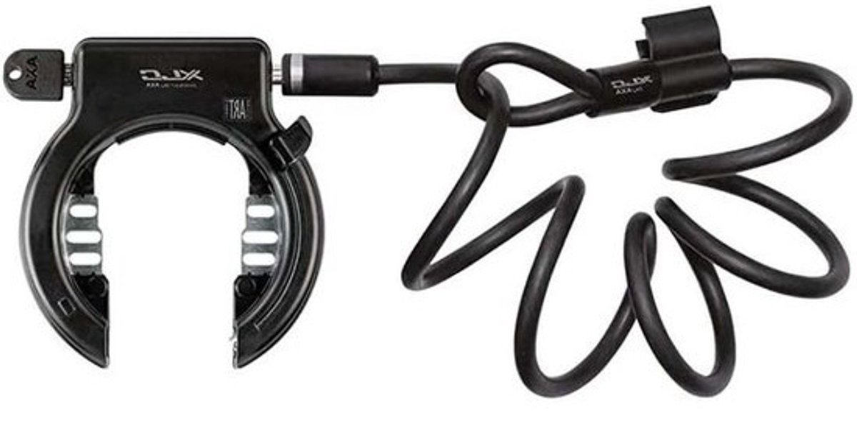 Frameslot met kabel - Fietsbeveiliging - Fiets veiligstellen - Sleutel afneembaar - 1800x10mm - Zwart