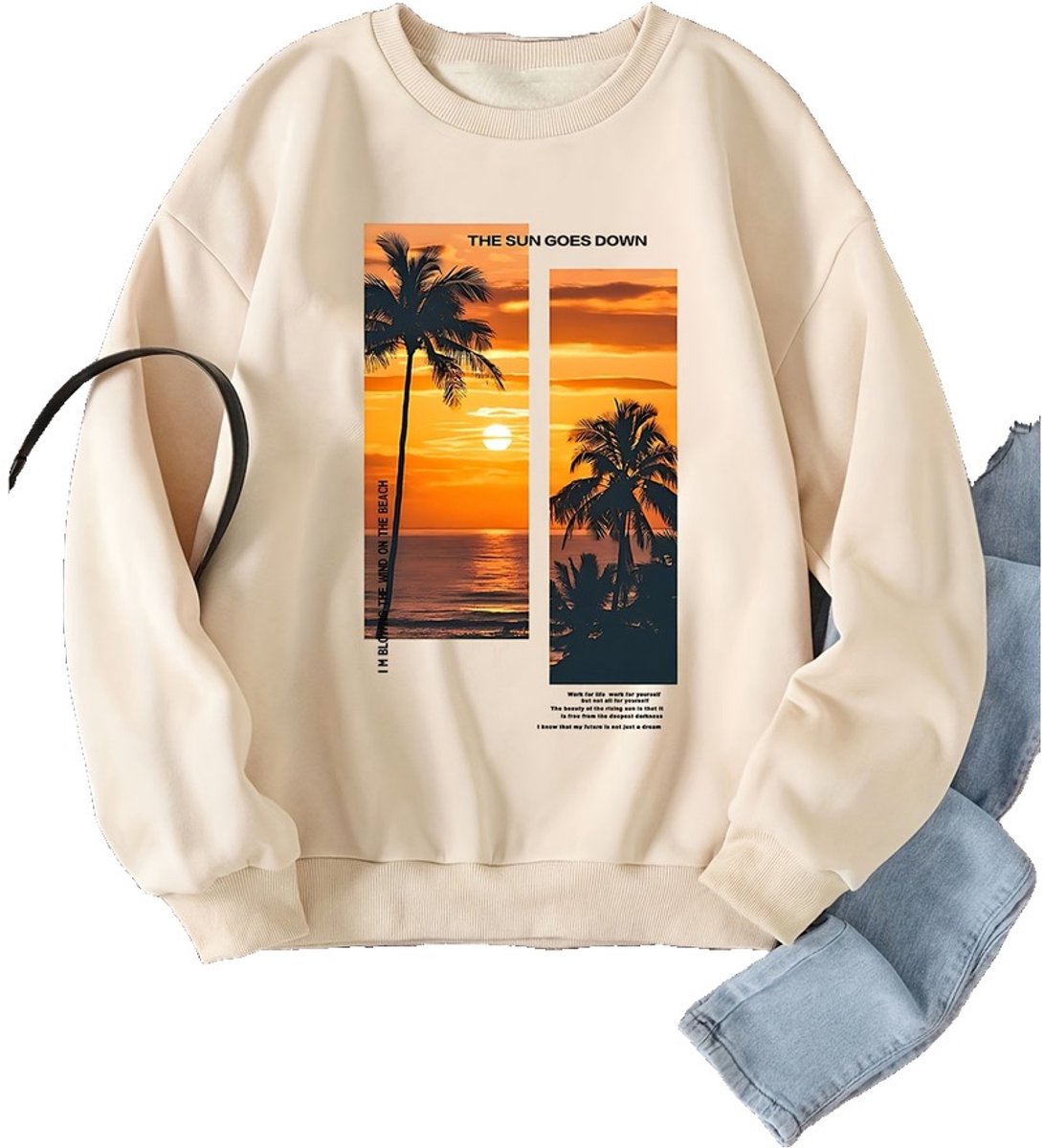 Currero Sweater Jongens Sweaters Sweatshirt Hoodie Warme Trui Pullover Jumper Crewneck Vest 11-12 Jaar Beige
