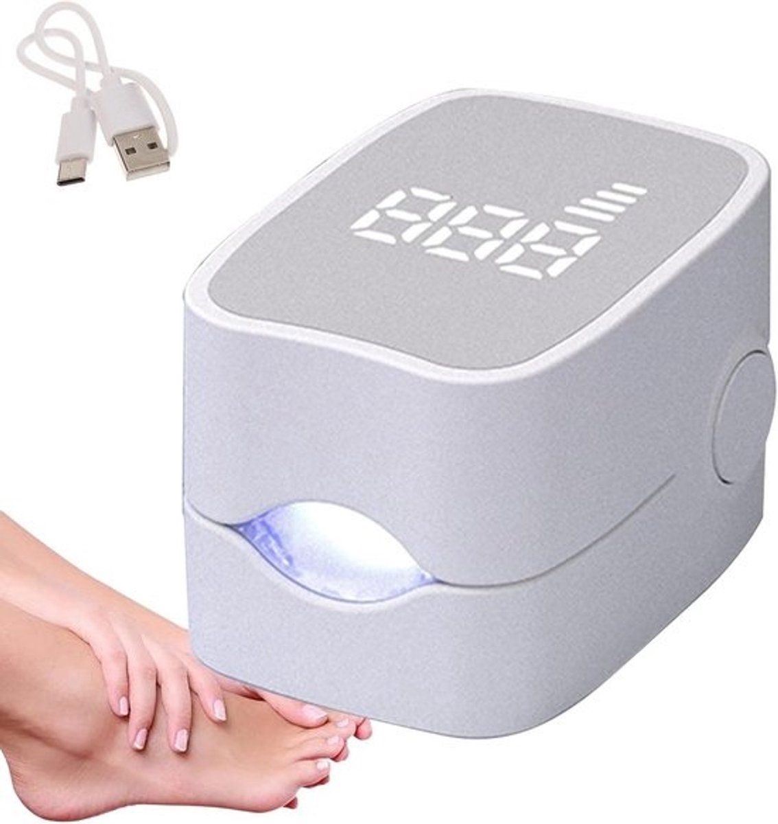 Nagel UV-lamp - Nagelreiniging licht - Thuis manicure - Draagbaar en oplaadbaar - 38 x 63 x 38 cm - Wit