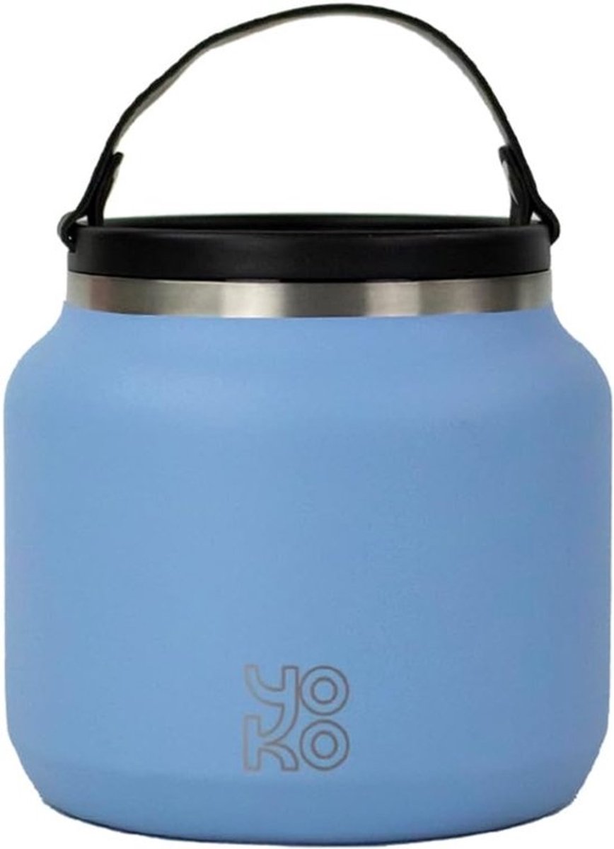 Lunchbox Roestvrij Staal - Voedselcontainer Isolerend - Lunch Meenemen - Dubbelwandig Vacuüm Isolatie - 700 ml Capaciteit - Blauw Zwart