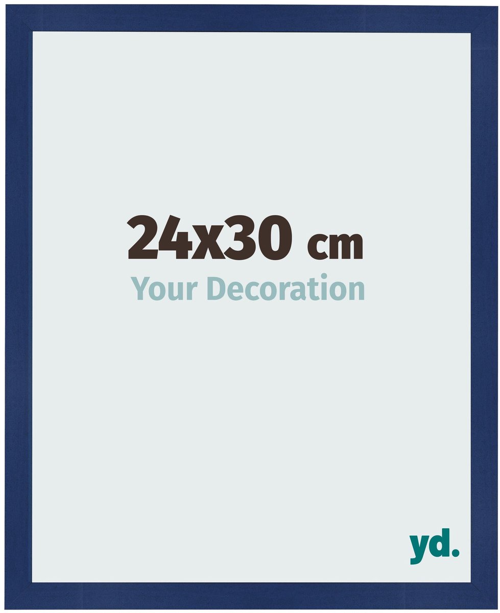 Your Decoration - Fotolijst 24x30 cm - MDF - Donkerblauw Geveegd - Bologna