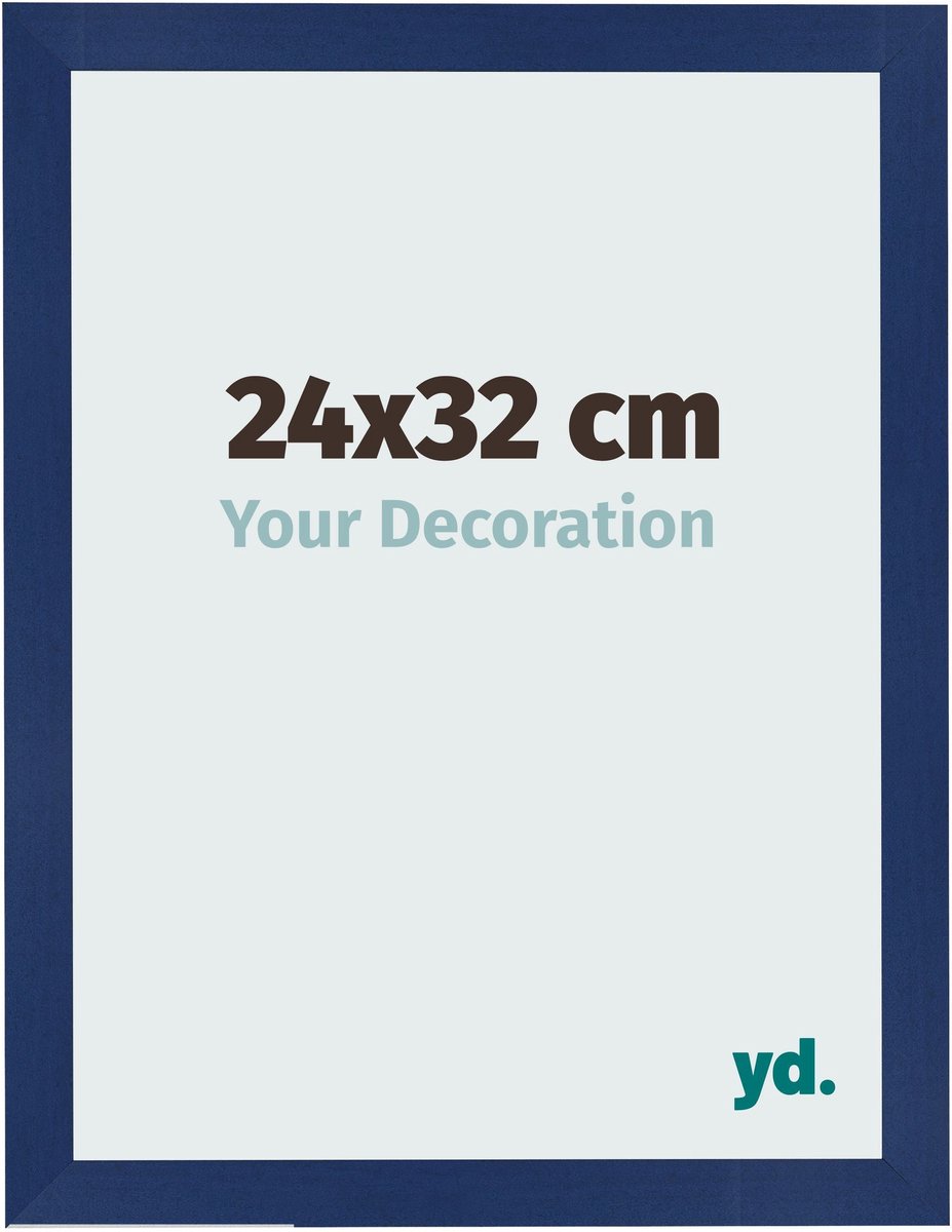 Your Decoration - Fotolijst 24x32 cm - MDF - Donkerblauw Geveegd - Bologna