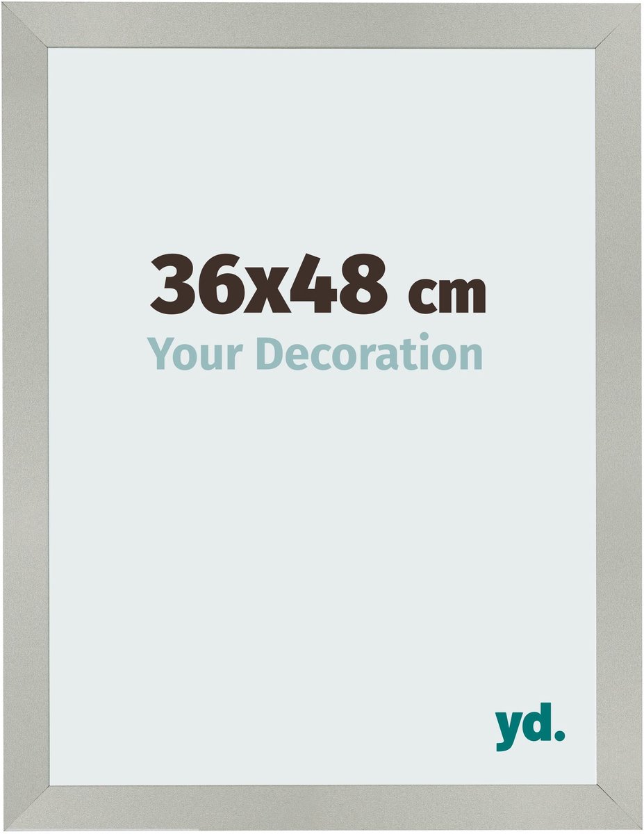 Your Decoration - Fotolijst 36x48 cm - MDF - Zilver Mat - Bologna
