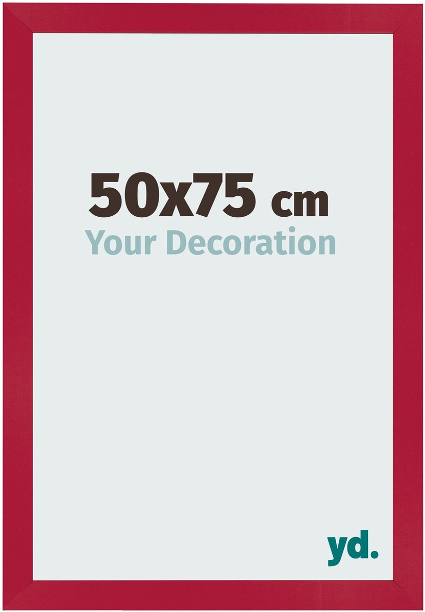 Your Decoration - Fotolijst 50x75 cm - MDF - Rood - Bologna