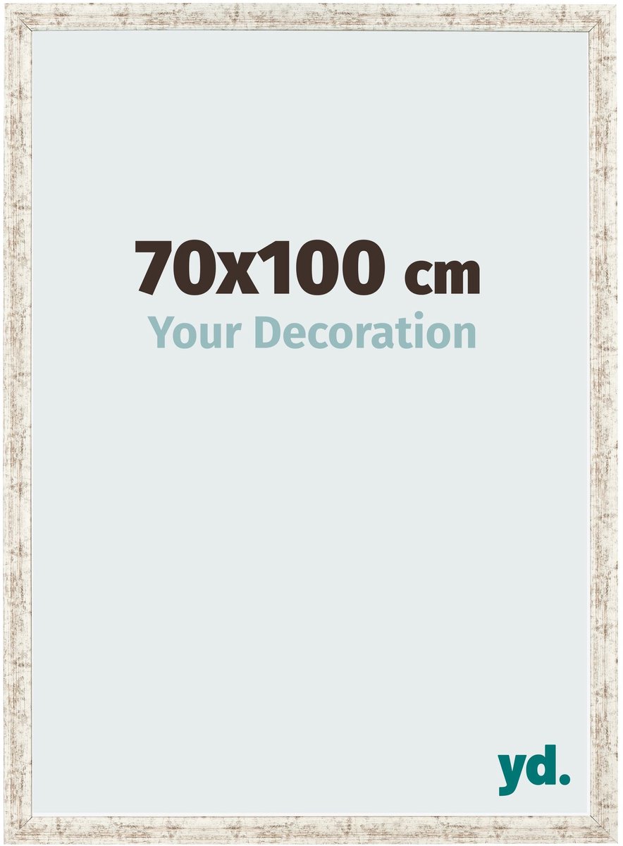 Your Decoration - Fotolijst 70x100 cm - MDF - Wit Vintage - Bologna