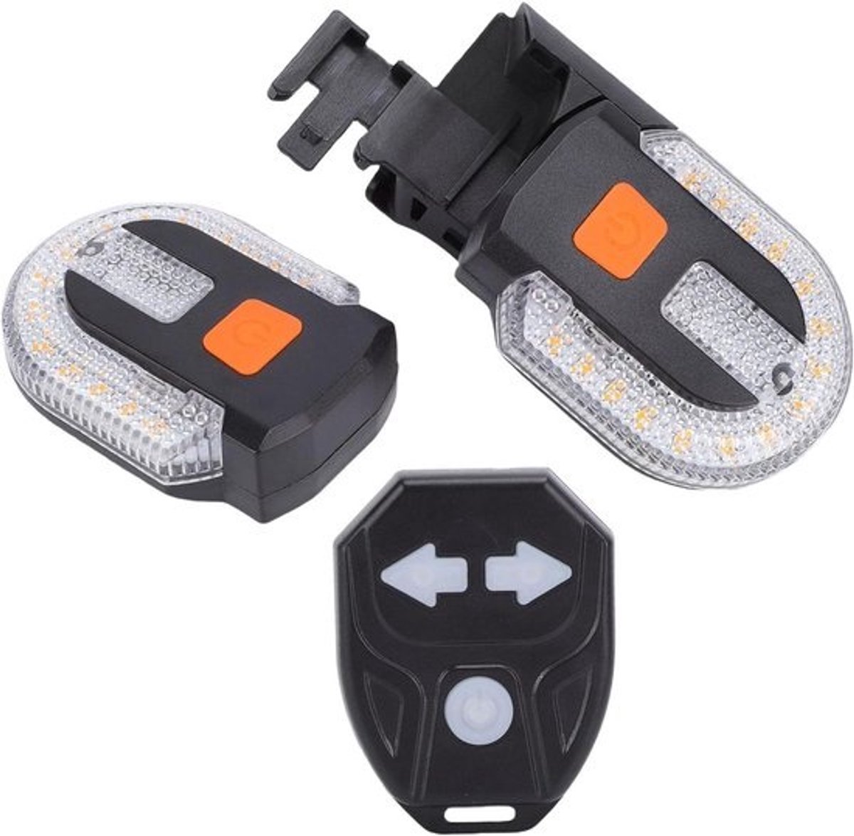 Fiets Richtingaanwijzers - Fietslamp Set - Veilig Fietsen - Hoorbare Waarschuwing - IPX4 Waterdicht - Zwart