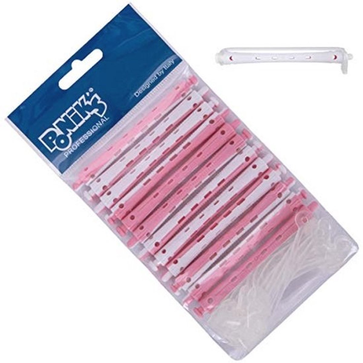 Permanente krullers voor haar, 7 mm, 12 stuks, koude krulspelden met rubberen lussen