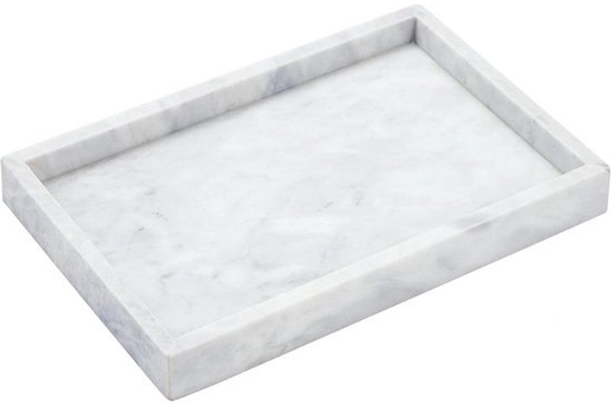 Natuurlijk Marmeren Ijdelheid Lade - Opbergbak voor Cosmetica en Sieraden - Dressoir Organizer 30 x 20 cm