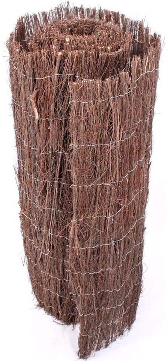 Heidemat - Tuinscherm - Inkijk weren - Natuurlijk materiaal - 200 x 500 cm - Bruin