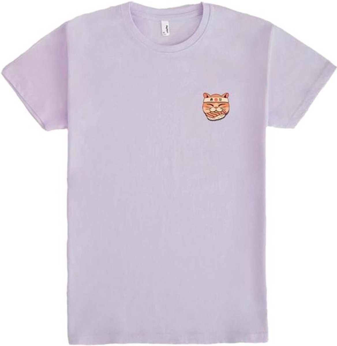 Uniseks T-shirt met Dubbele Sushi Print - 100% Katoen Korte Mouwen