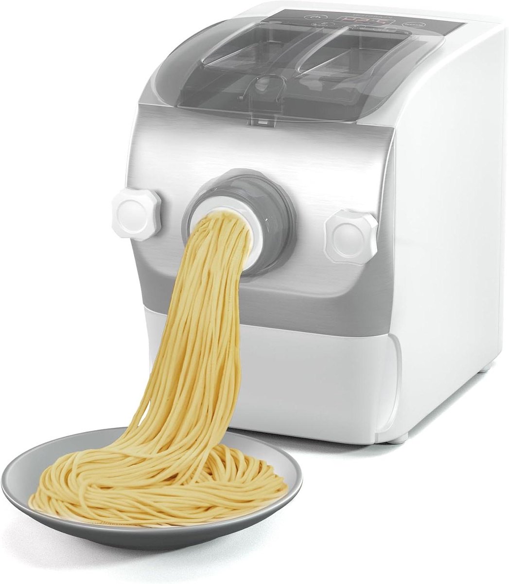 Pastamaker Elektrisch - Verse Pasta Machine - Zelf Pasta Maken - Volledig Automatisch - 500 Gram Capaciteit - Wit