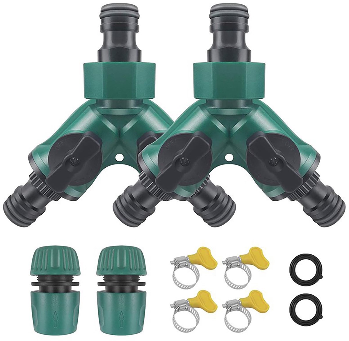 2-weg Ventiel Waterverdeler, RoseFlower 3/4" Messing Schroefdraad Kraan Tuinslangen Splitser Connectoren Slangverdeler - ShopVlot