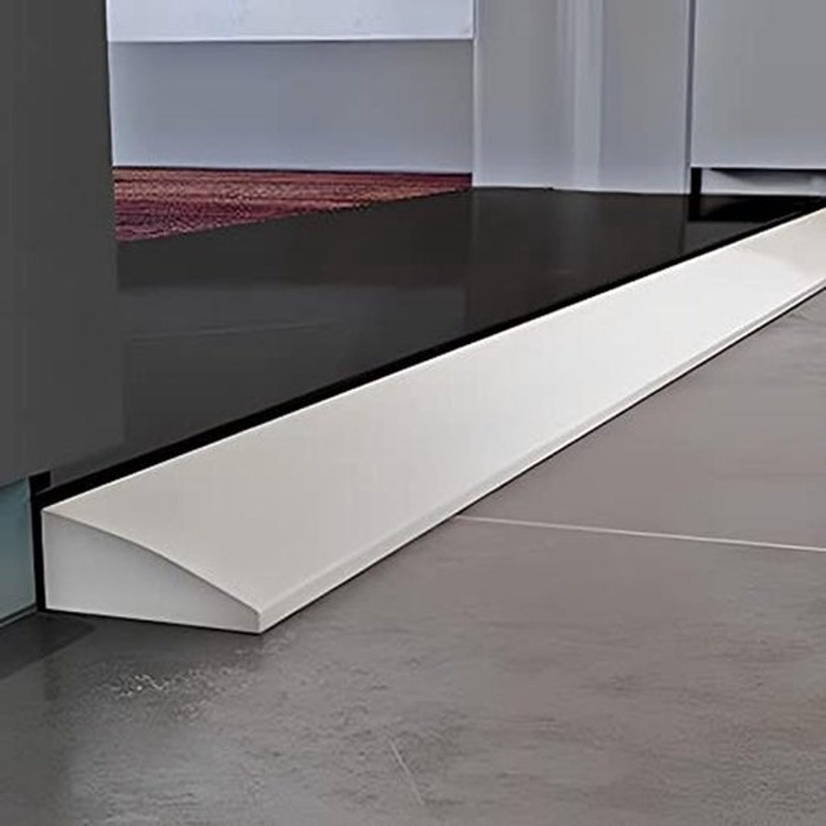 Oprijplaat Drempel voor Rolstoel en Robotstofzuiger - Siliconen Hellingsplaat 80 x 5 x 1,8 cm