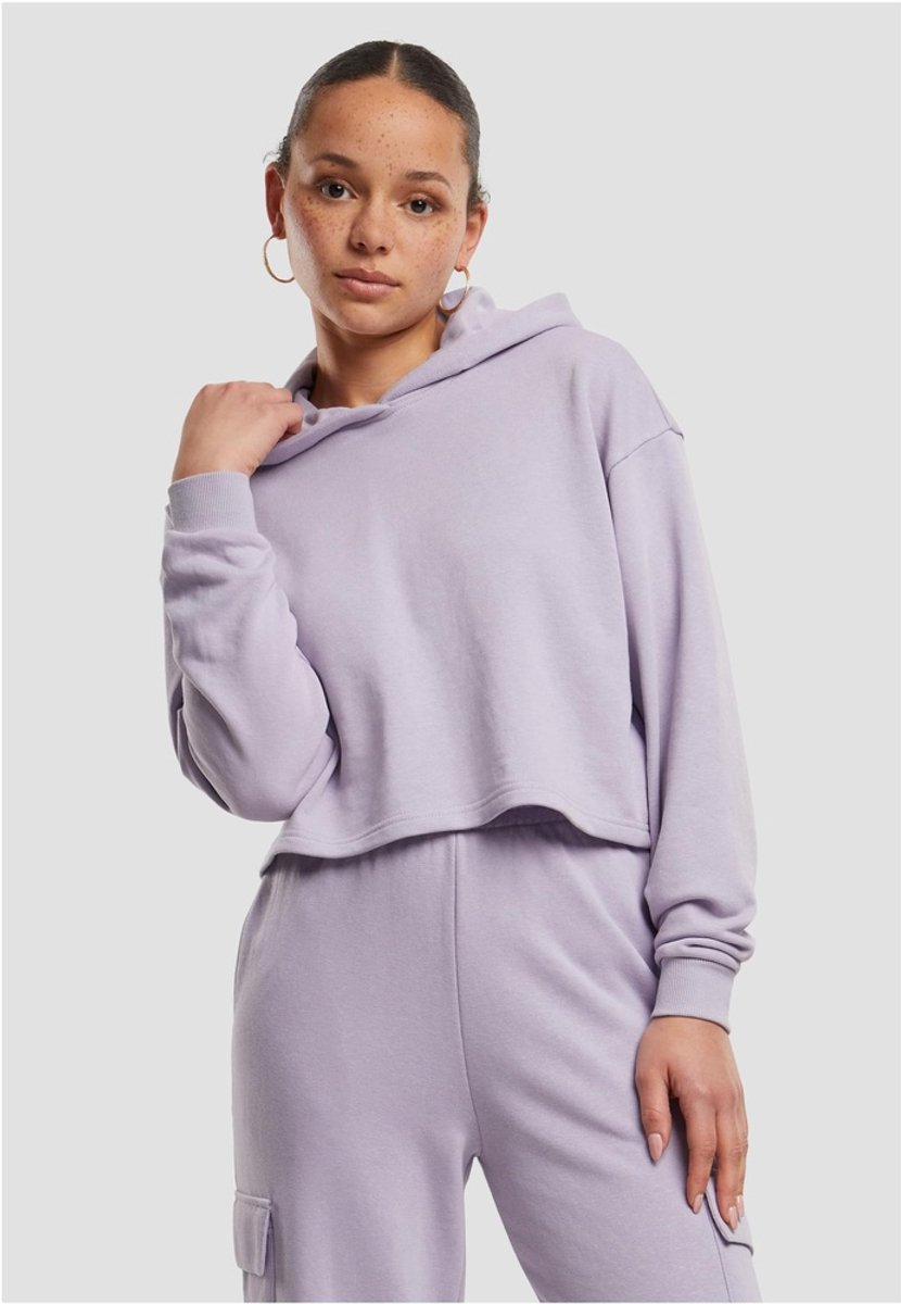 Urban Classics Oversized Light Terry Crop Hoodie XXL Paars