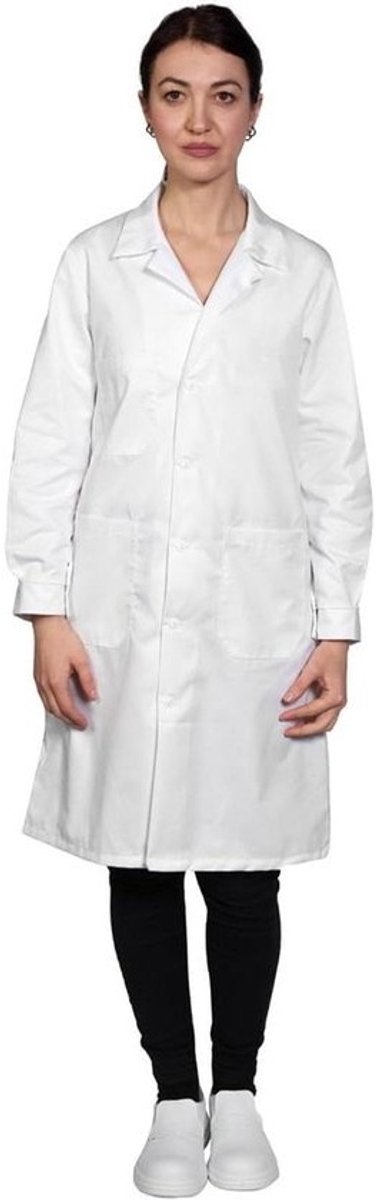 Damesjas Arts Apotheker - Kruidenjas Laboratoriumjas - Medisch Werk - Klassiek Ziekenhuismodel - 6XL - Wit