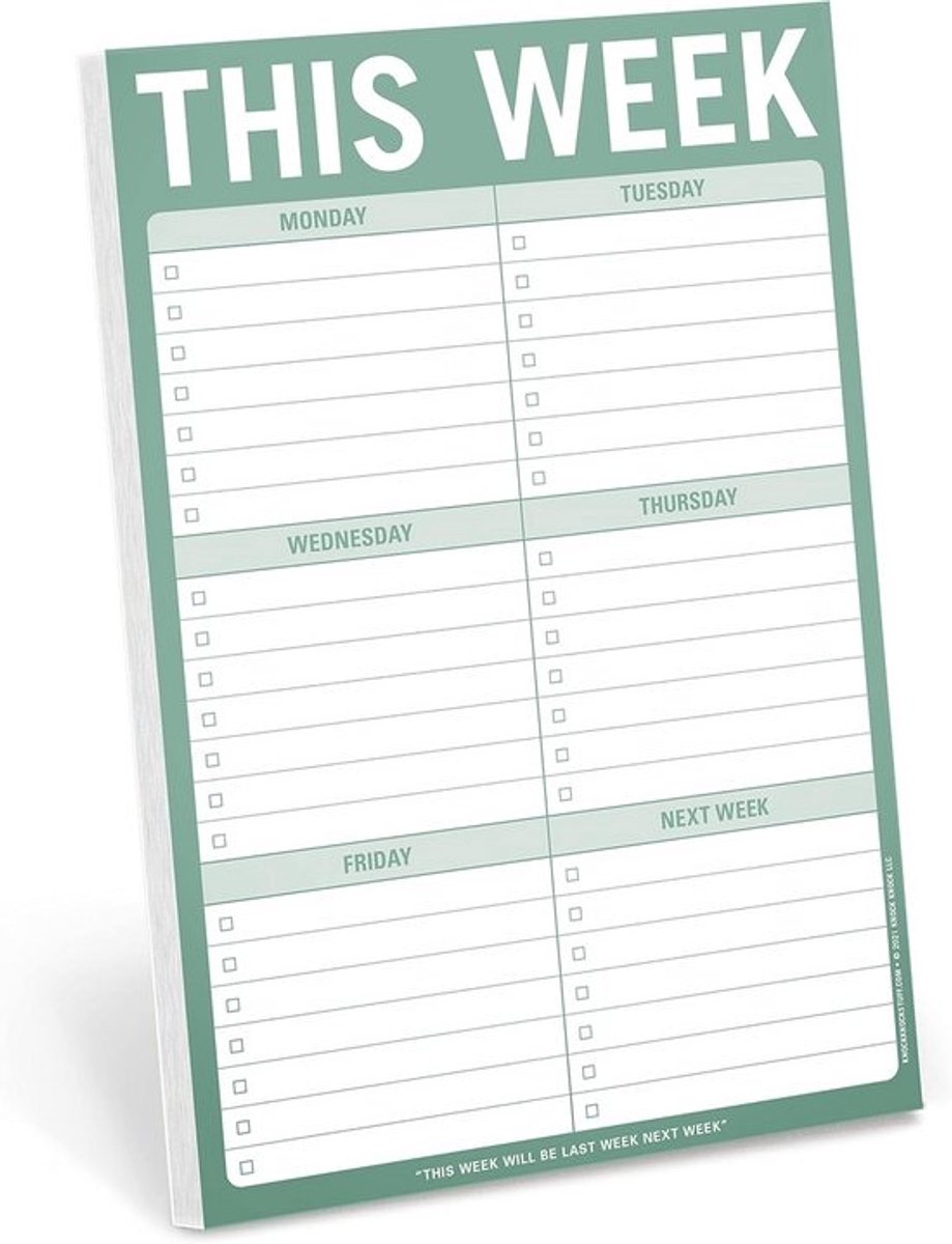 To Do Lijst Notitieblok en Wekelijkse Agenda Planner - Efficiënte Organisatie in Saliegroen (15,2 x 22,9 cm)