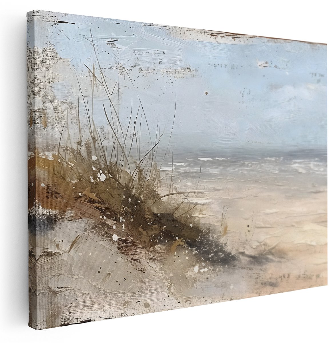 Artaza Canvas Schilderij Duinlandschap - 160x120 cm - Groot - Wanddecoratie Zee - Muurdecoratie Kust - Decoratie Natuur - Kamer Accessoires