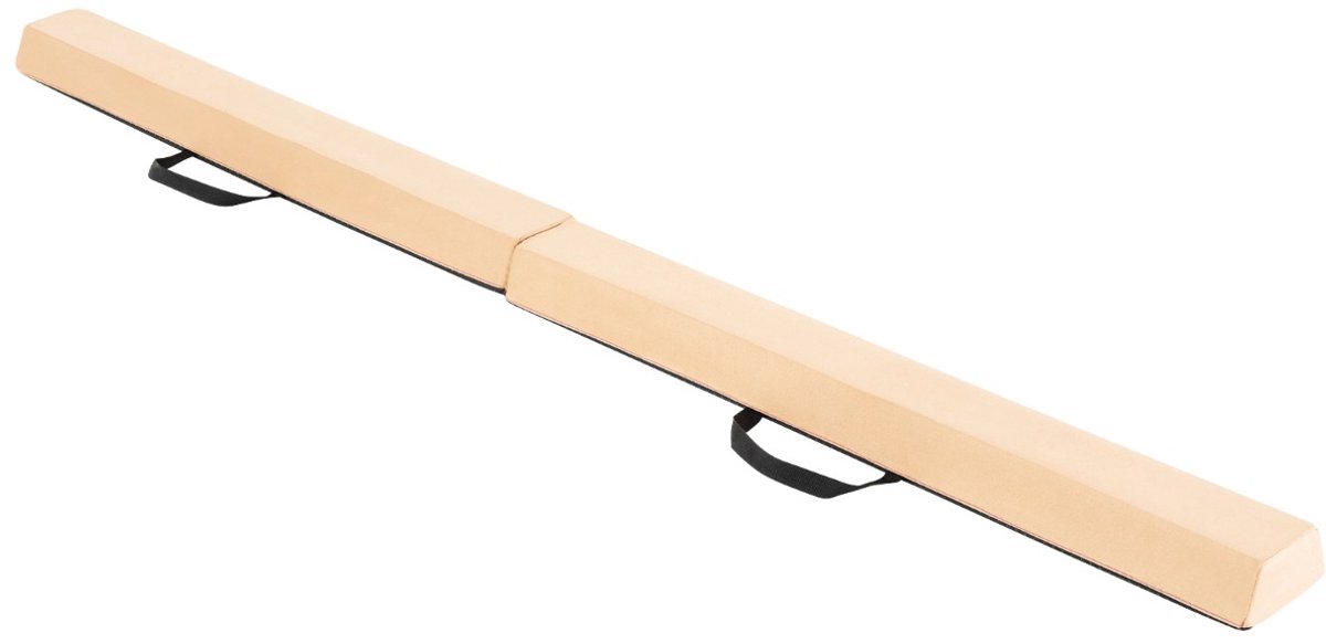 SureDeal® - Turnstang - Opvouwbare Evenwichtsbalk Schuimrubberen - Antislip Basis - Kinderen Draagbaar Turntoestel - 210x15x7 cm - Blauw
