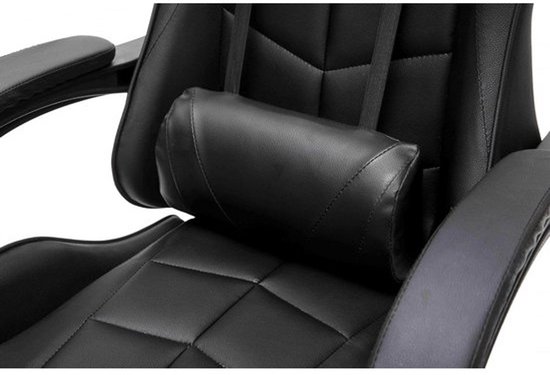 Ergonomische Gaming Stoel voor Tieners - Zwart Bureaustoel Race Design — afbeelding 3
